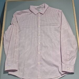 Calvin Klein Collection Pink Checkered Dress Shirt